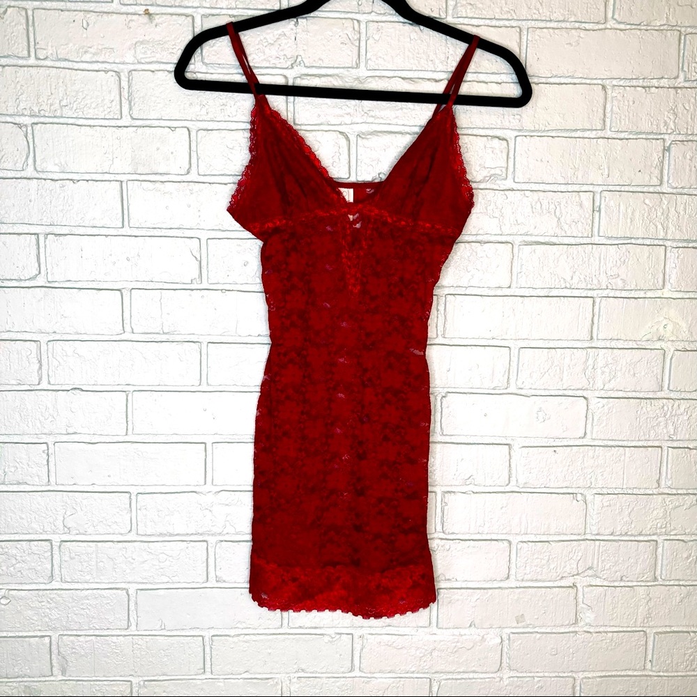 Jessica Simpson Teddy Red Lingerie